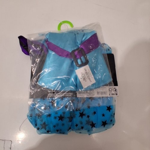 2PC TODDLER MAGICAL WITCH COSTUME DRESS AND HAT - 2T - BLUE/PURPLE image 3