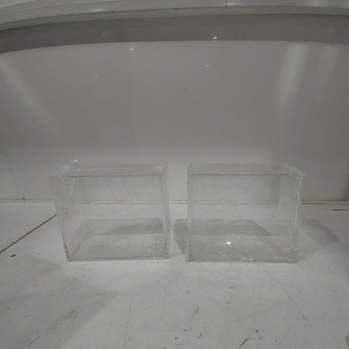 2PC CLEAR ACRYLIC SHADOW BOXES - 8" X 7" X 4" - CLEAR image 2