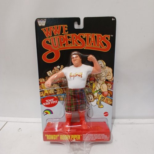 MATTEL LJN WWE SUPERSTARS "ROWDY" RODDY PIPER WRESTLER ACTION FIGURE - CHASE PACKAGE VARIANT image 2