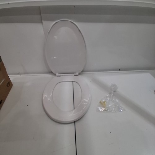 GARVEE WHITE ELONGATED TOILET SEAT QUIET CLOSE COVER AND SEAT, EASY TO CLEAN AND STAIN-RESISTANT, RESIDENTIAL TOILET SEAT WITH LID - 18.5" X 14.2" - WHITE image 2