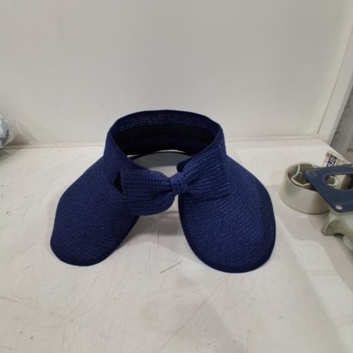 WOMAN'S WIDE ROLLABLE DRAFTING SUN HAT -BLUE image 3