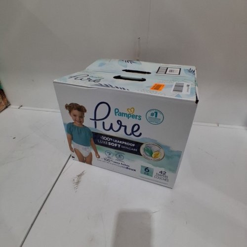 42PK PAMPERS PURE PROTECTION DISPOSABLE BABY DIAPERS - SIZE 6 image 2