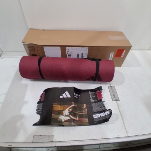 ADIDAS 6MM SOFT CUSHIONING YOGA MAT WITH CARRY STRAP - 70" X 24" - COLLEGIATE BURGUNDY (MODEL: ADYG-10002CB) image 2