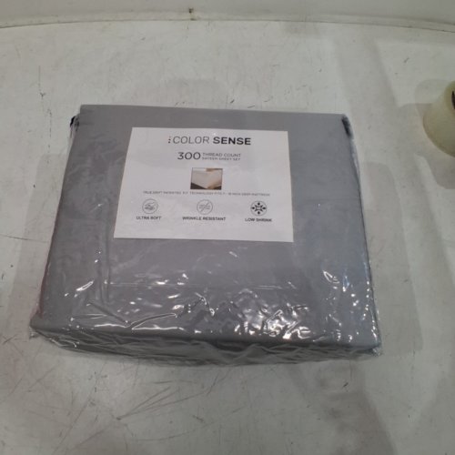 4PC COLOR SENSE LIGHTWEIGHT FULL SHEET BED SET - QUEEN SIZE - GREY image 2