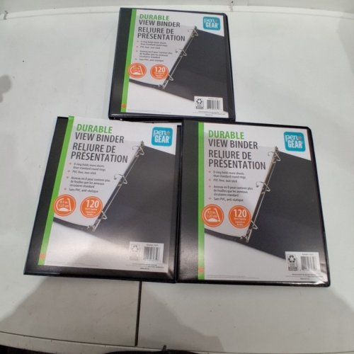 3 PEN+GEAR DURABLE VIEW BINDER - 0.5" - BLACK image 2