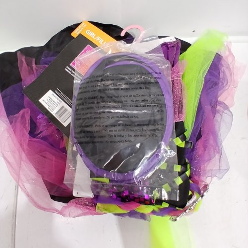 2PC GIRL'S PARTYHOLIC WITCHY WITCH COSTUME SET - MEDIUM 8/10 - BLACK / PURPLE / GREEN image 2