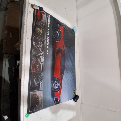 EUROGRAPHICS LAMBORGHINI AVENTADOR 750-4 SV POSTER - 36" X 24" - GREY/RED (MODEL: 2400-0871) image 2