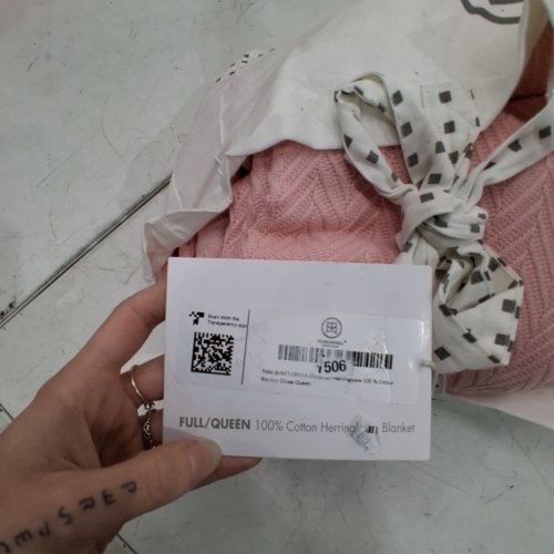 THREADMILL LUXURY COTTON BLANKET - FULL\QUEEN - PINK image 2