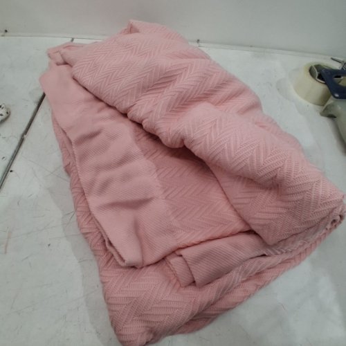 THREADMILL LUXURY COTTON BLANKET - FULL\QUEEN - PINK image 4
