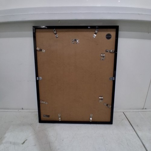 AMERICAN FLAT PICTURE FRAME - 16" X 20", MATTED TO 6" X 8" - BLACK image 3
