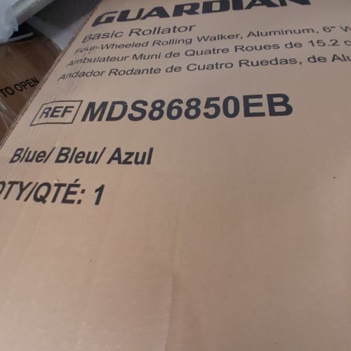 MEDLINE GUARDIAN BASIC ROLLATOR WALKER - 6" WHEELS - 350LBS MAX - BLUE (MODEL: MDS86850EB) image 2