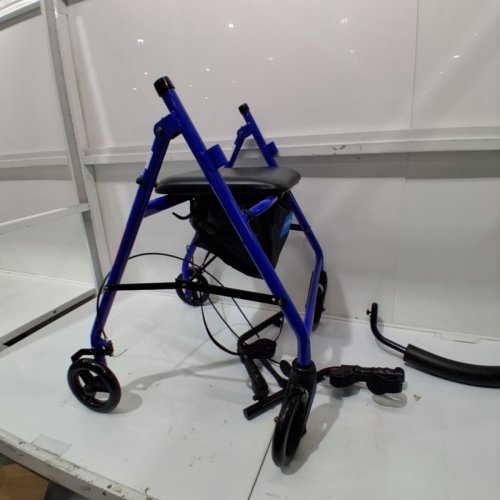 MEDLINE GUARDIAN BASIC ROLLATOR WALKER - 6" WHEELS - 350LBS MAX - BLUE (MODEL: MDS86850EB) image 4