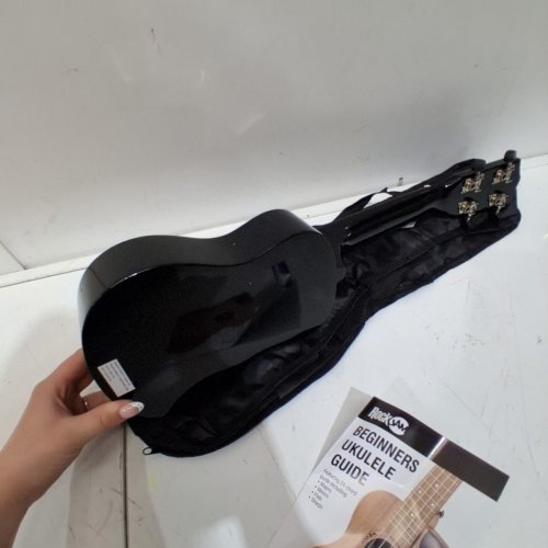 ROCKJAM SOPRANO UKULELE FOR LEARNERS WITH CARRY BAG - 21" - BLACK (MODEL: UK-222-BK) image 3