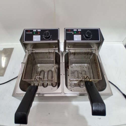 TANGME COMMERCIAL COUNTERTOP ELECTRIC STAINLESS STEEL DEEP FRYER WITH TEMPERATURE LIMITER - 20 L - 110 V - 3400W - STAINLESS STEEL (MODEL: 82) image 3
