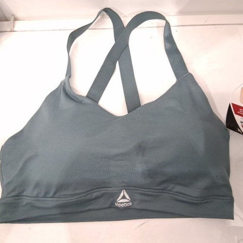 WOMEN'S REEBOK SPORTS BRA - LARGE - GREEN image 2