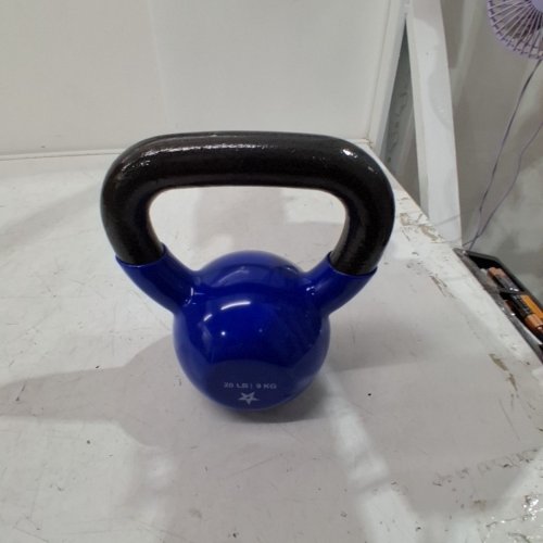 YES4ALL VINYL COATED KETTLEBELL WEIGHT - 20LBS - BLUE image 2