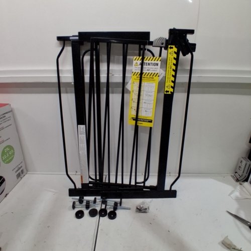 REGALO EASY STEP EXTRA WIDE METAL SAFETY GATE - 30" X 29" - 49" - BLACK (MODEL: 1164EB) image 2