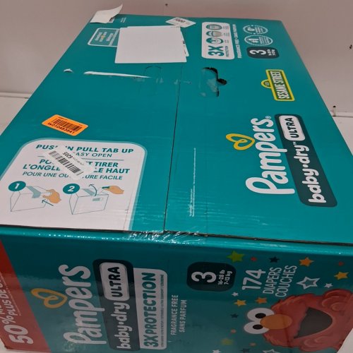 174PK PAMPERS BABY DRY ULTRA DIAPERS - SIZE 3 (16-28LBS) - ELMO image 2