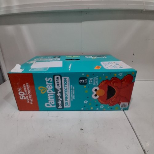 174PK PAMPERS BABY DRY ULTRA DIAPERS - SIZE 3 (16-28LBS) - ELMO image 4
