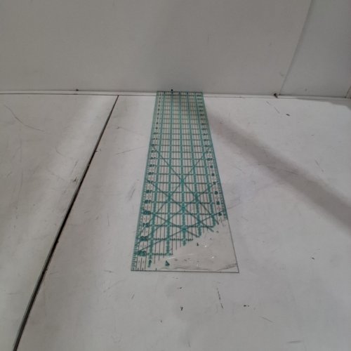 MANUFORE ACRYLIC ANTI-SLIP QUILTING SEWING RULER FOR PRECISE CUTTING - 6" X 24" - GREEN/TRANSPARENT image 2