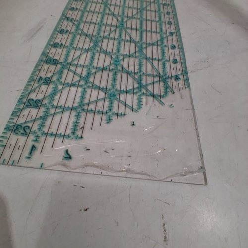 MANUFORE ACRYLIC ANTI-SLIP QUILTING SEWING RULER FOR PRECISE CUTTING - 6" X 24" - GREEN/TRANSPARENT image 3