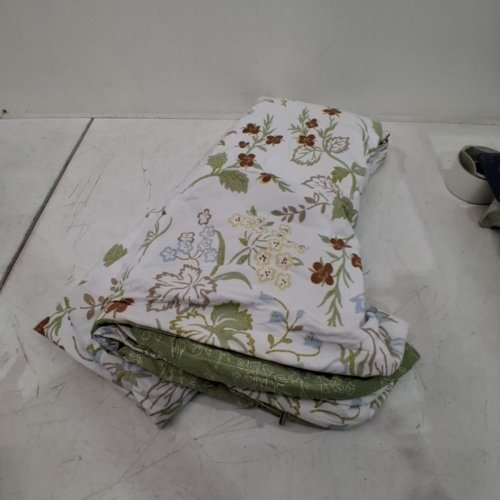 JOLUSERE GREEN LEAVES DUVET COVER - TWIN - WHITE\GREEN image 3