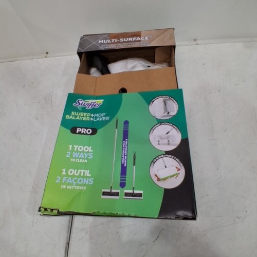 SWIFFER 2-IN-1 SWEEP AND MOP DELUXE MULTI SURFACE MOPPING AND SWEEPING KIT - GREEN/BLACK image 2