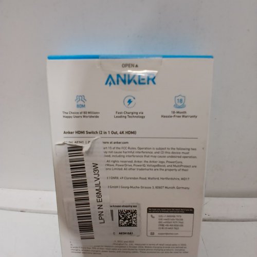 ANKER HDMI SWITCH - 2 IN 1 OUT, 4K HDMI (MODEL: A83H1) image 3