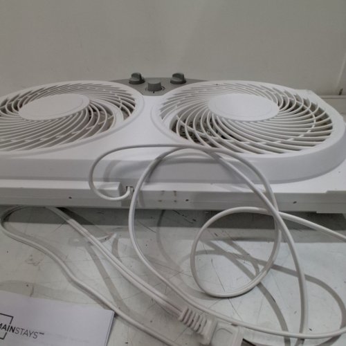 MAINSTAYS DOUBLE WINDOW FAN - 23" X 5" X 12" - WHITE (MODEL:52509) image 4