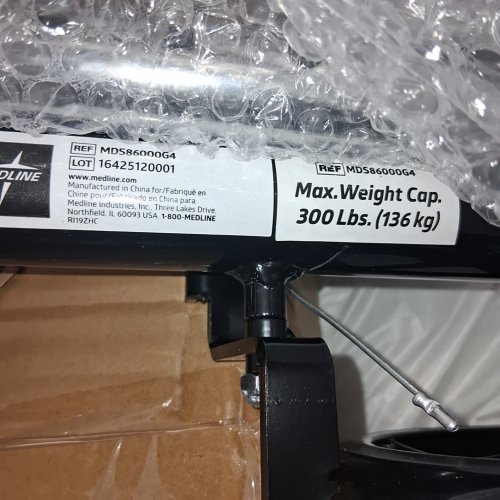 MEDLINE GENERATION 4 BASIC 4-WHEELED KNEE WALKER - 300LB MAX - BLACK (MODEL: MDS86000G4) image 4