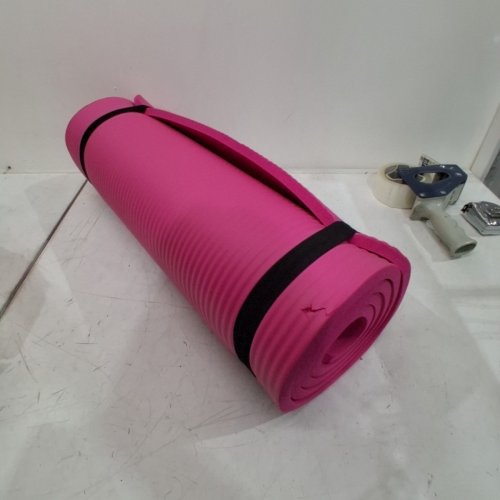 AMAZON BASICS EXTRA THICK YOGA MAT - 74" X 24" X 0.5" - PINK image 2
