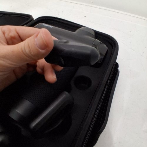RENPHO POWER+ THERMACOOL RECHARGEABLE MASSAGE GUN WITH HEAT AND COOLING, 6 MASSAGE HEADS, AND BLUETOOTH COMPANION APP - BLACK (MODEL: R-C001SH) image 5
