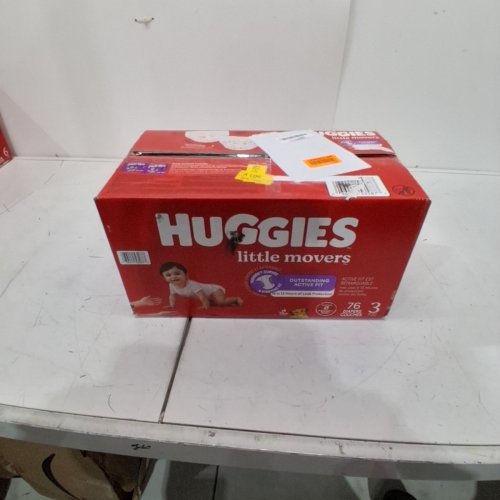 76PK HUGGIES LITTLE MOVERS HUGGFIT 360° BABY DIAPERS WITH 360° WAISTBAND - SIZE 3 (MODEL: 5358702) image 2