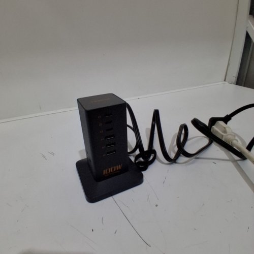 TESSAN CHARGE STATION WITH 3 OF EACH USB/USBC/AC OUTLETS - 100W - BLACK (MODEL: TS-CS03) image 3