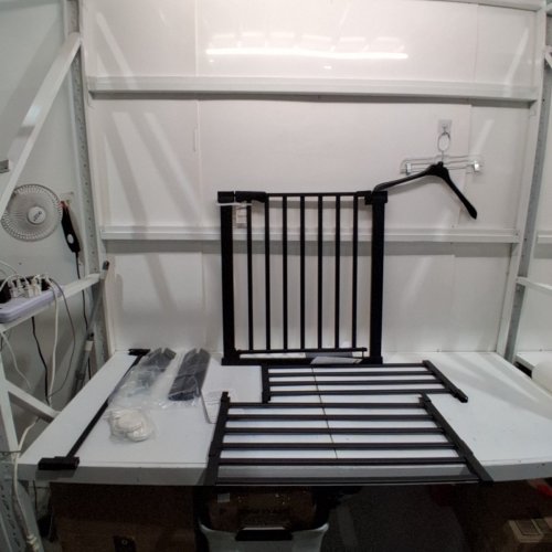 AMIBUD EXTRA TALL SAFETY GATE - 30" - 40"L X 41"H - BLACK image 2