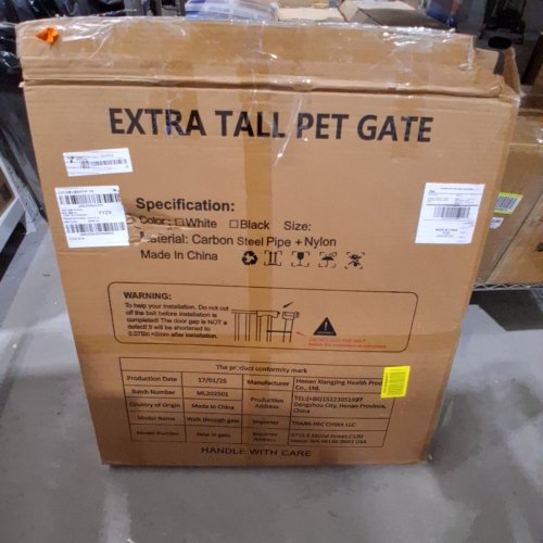 AMIBUD EXTRA TALL SAFETY GATE - 30" - 40"L X 41"H - BLACK image 4