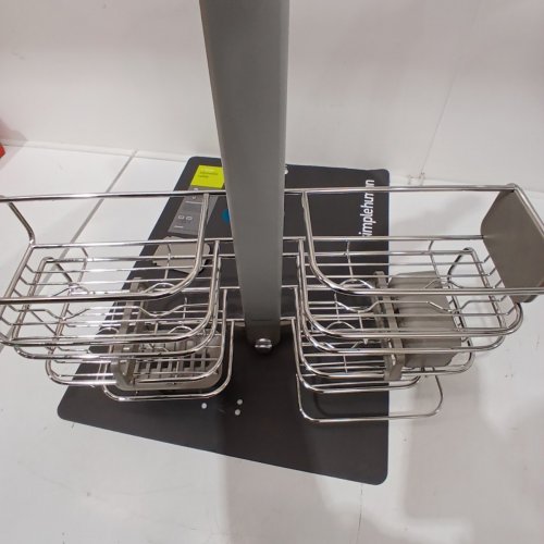 SIMPLEHUMAN ADJUSTABLE EXTRA LARGE STAINLESS STEEL HANGING SHOWER CADDY - SILVER (MODEL: BT1102) image 4