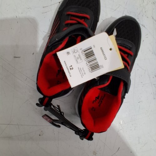 KID'S ATHLETIC WORKS MAX SNEAKERS - SIZE 12 - RED / BLACK (STYLE : 31071096) image 4