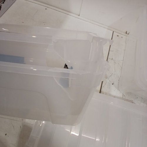 4PK IRIS PLASTIC STACK & PULL STORAGE BOXES, 12QT, CLEAR/BLACK, (MODEL: TB-42) image 3
