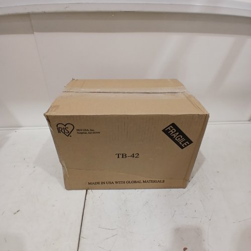 4PK IRIS PLASTIC STACK & PULL STORAGE BOXES, 12QT, CLEAR/BLACK, (MODEL: TB-42) image 6