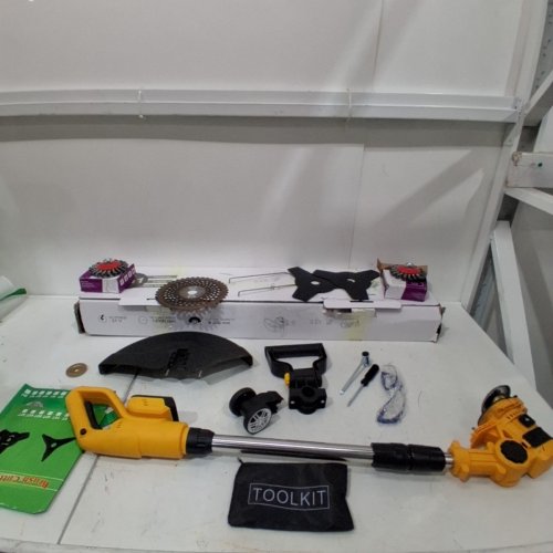 MILBIS BRUSHLESS CORDLESS ELECTRIC WEED WACKER/GRASS TRIMMER - 20V DEWALT COMPATIBLE - YELLOW/BLACK image 2