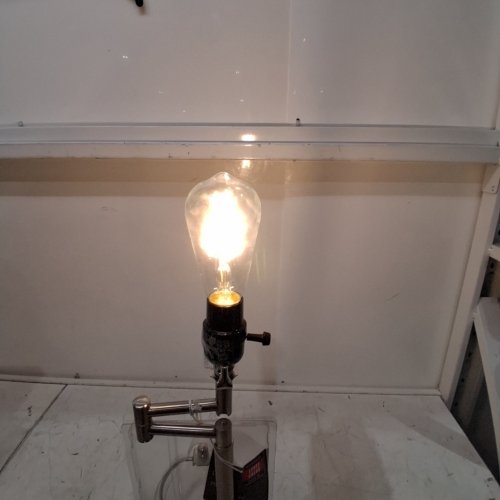 HOMETRENDS PLATED NICKEL LAMP BASE - 18" - NICKEL image 2