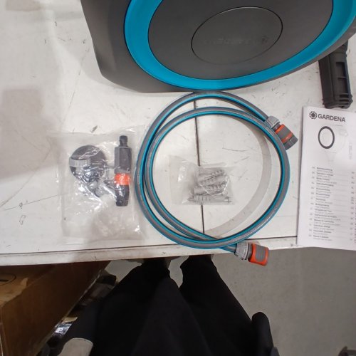 GARDENA AUTO-RETRACTABLE FROST PROOF HOSE REEL ON METAL SPIKE - 66FT - (MODEL:18614-80) image 3