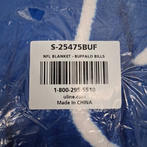 ULINE NFL BUFFALO BILLS FLEECE COZY BLANKET - QUEEN - 60" X 80" - RED/BLUE (MODEL: S-25475BUF) image 4