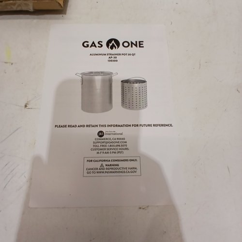 GAS ONE ALUMINUM STRAINER POT - 30 QT - SILVER (MODEL: AP-30) image 2