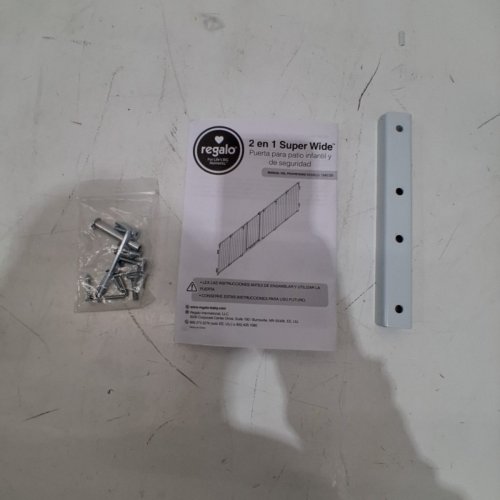 REGALO 2-IN-1 SUPER WIDE ADJUSTABLE BABY GATE & PLAY YARD WITH WALL MOUNTS - 28" X 130" - WHITE (MODEL: 1340 DS) image 4