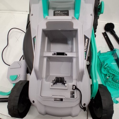 LITHELI CORDLESS LAWN MOWER - 13"- GREEN/BLACK - (MODEL: D03004551) image 4