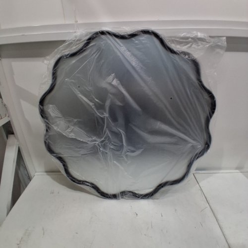THE TANGERINE SABRINA DECORATIVE ROUND MIRROR WITH WAVY EDGE - BLACK (MODEL: QGBL30B) image 3