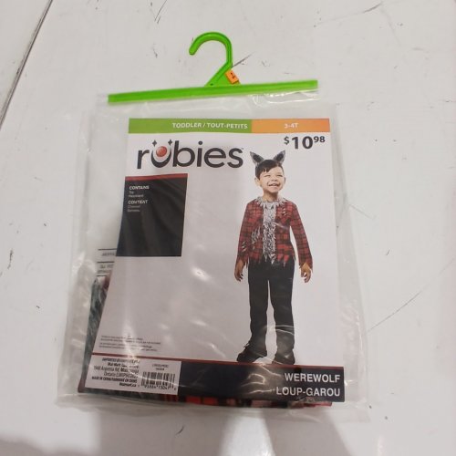 2PC TODDLER RUBIES WEREWOLF COSTUME - 3-4T - RED/BLACK/GREY (STYLE: 1002834) image 2