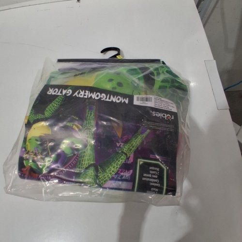 3PC ADULT FIVE NIGHTS AT FREDDY'S MONTGOMERY GATOR COSTUME - LARGE - GREEN/YELLOW image 2
